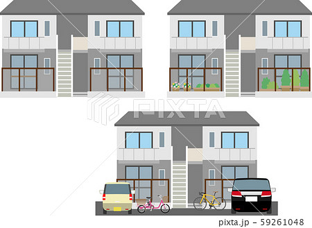 アパート4のイラスト素材