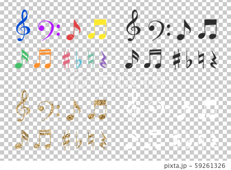 音楽記号のベクターイラストセット オーケスト 音楽記号のベクターイラストセット オーケスト 59261326