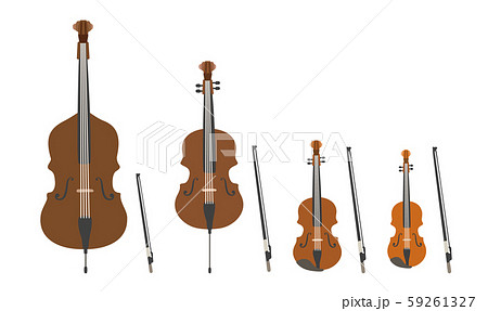 string orchestra instruments vector graphic