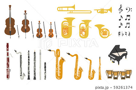 Vector Illustration Of An Orchestra Basic Organ Stock Illustration