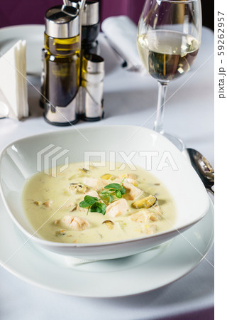 fish soup in the restaurant fish soup in the restaurant 59262957