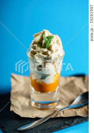dessert with whipped cream dessert with whipped cream 59262997