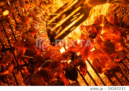 Fireplace Before A BBQ. Fireplace Before A BBQ. 59263232