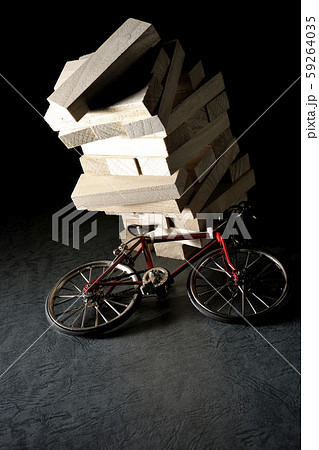 自転車操業の写真素材