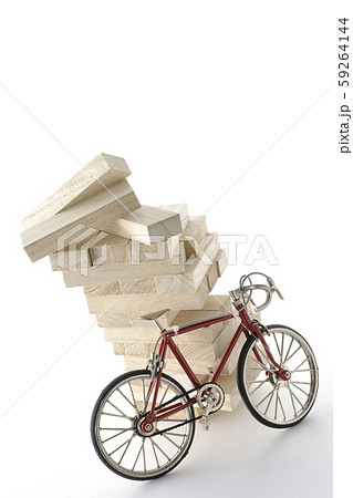 自転車操業の写真素材