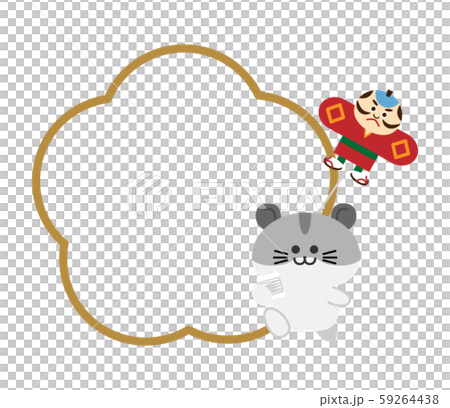 Jungarian hamster and flower frame 59264438
