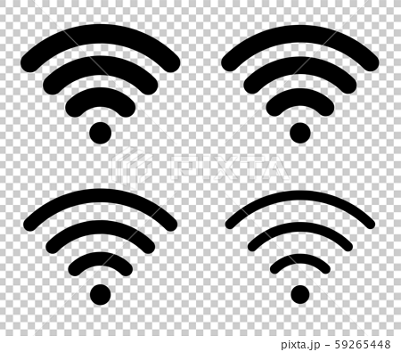 通信 Wi Fiアイコンセット のイラスト素材