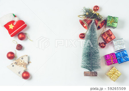 Beautiful Christmas decorations 2020 on a light background. 59265509