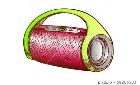 Wireless Speaker Digital Gadget Color Vector 59265533