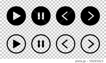 ビデオのボタン アイコンセット のイラスト素材