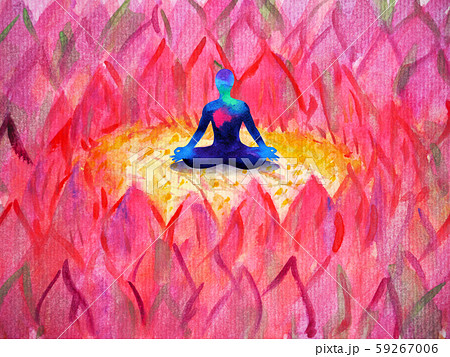 meditation mind human spiritual in pink lotus 59267006