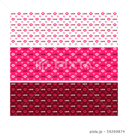 バレンタインパターン ピンク系(キスマーク) バレンタインパターン ピンク系(キスマーク) 59269874