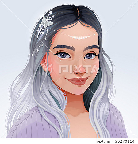 Beautiful girl with tiara on her head Beautiful girl with tiara on her head 59270114