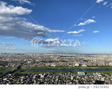 川崎市中原区武蔵小杉から大田区方面を望む 59270362