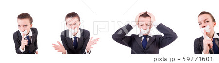 Young woman in censorship concept 59271601