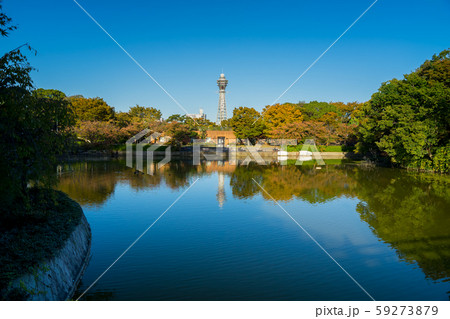 天王寺公園と通天閣 天王寺公園と通天閣 59273879