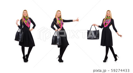 Woman with bag in fashion concept Woman with bag in fashion concept 59274433
