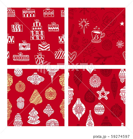 Beautiful seamless Christmas and winter patterns, drawn by hand. Many festive elements and patterns. Vector graphics and illustration. Beautiful seamless Christmas and winter patterns, drawn by hand. Many festive elements and patterns. Vector graphics and illustration. 59274597