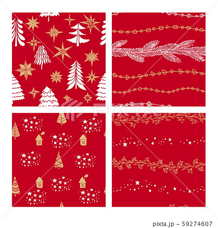 Beautiful seamless Christmas and winter patterns, drawn by hand. Many festive elements and patterns. Vector graphics and illustration. Beautiful seamless Christmas and winter patterns, drawn by hand. Many festive elements and patterns. Vector graphics and illustration. 59274607