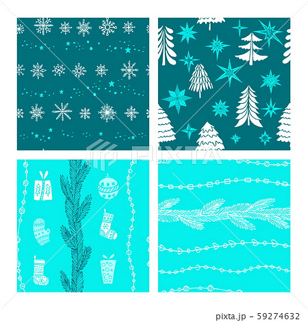 Beautiful seamless Christmas and winter patterns, drawn by hand. Many festive elements and patterns. Vector graphics and illustration. Beautiful seamless Christmas and winter patterns, drawn by hand. Many festive elements and patterns. Vector graphics and illustration. 59274632
