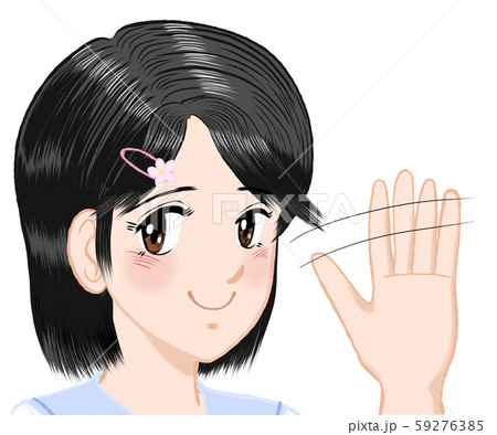 JK由奈ちゃんの日常　手ふり4 言葉なし　ショート　髪留めあり 59276385