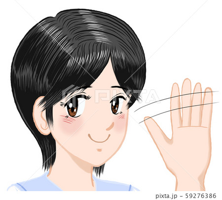 JK由奈ちゃんの日常　手ふり1  言葉なし　ベリーショート　髪留めなし 59276386