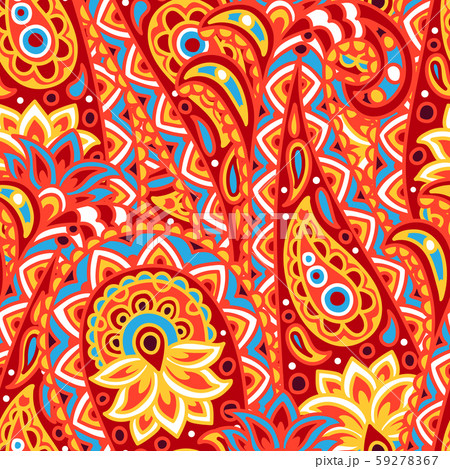Indian ethnic seamless pattern with paisley. 59278367