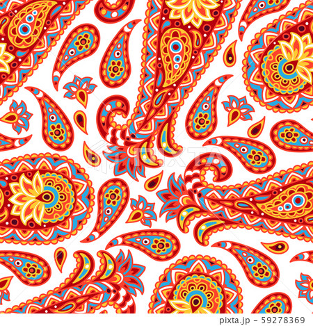 Indian ethnic seamless pattern with paisley. 59278369
