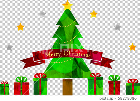 Illustration_Christmas_Tree_Present_Ribbon_Vector_Cut-out 59279380