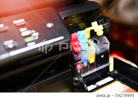 printer ink tank for refill at office / Close up 59279995