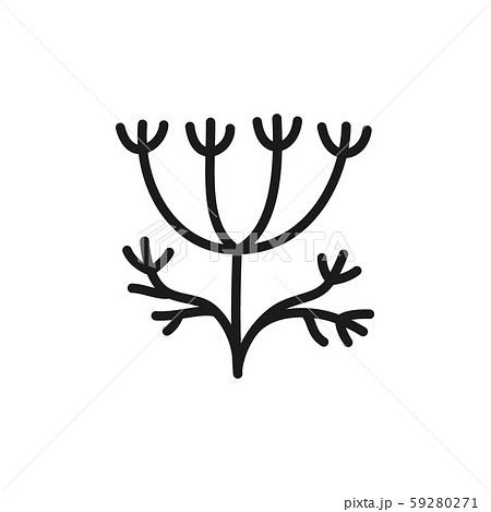 Dill, fresh flat color icon. Isolated on white background 59280271