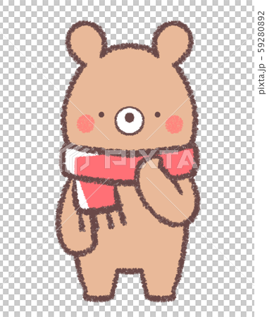 クママフラーのイラスト素材