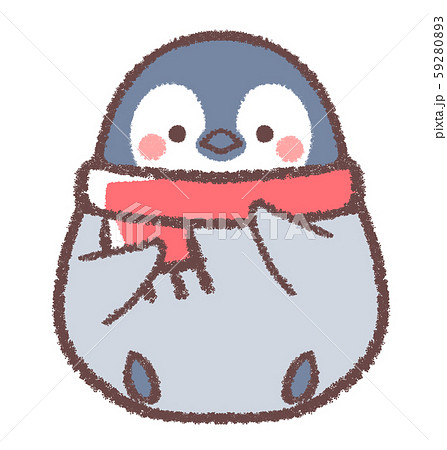 Penguin Chick Muffler Stock Illustration