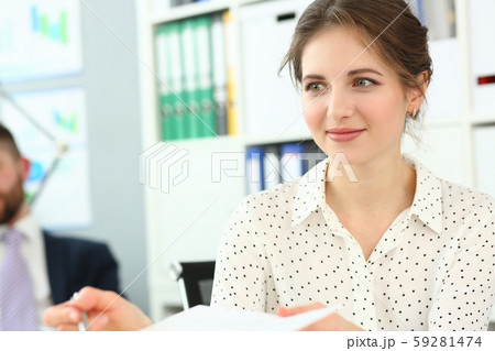 Gorgeous lady in office 59281474