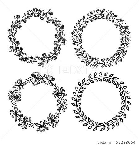 Hand drawn vector illustration - Laurels and wreaths. Design elements for invitations, greeting cards, quotes, blogs, posters and more. Perfect For We 59283654