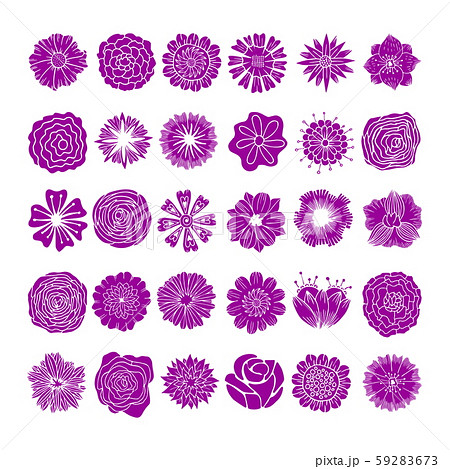 Painted flowers are handmade. Multicolored, monochrome, elegant. For invitations, posters, flyers and other designs. 59283673