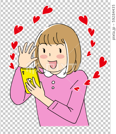 スマホイイネの女性 スマホイイネの女性 59284435
