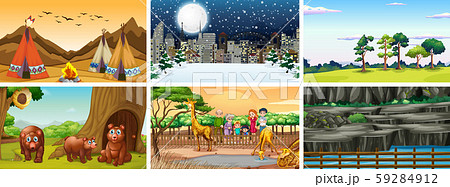 Set of different nature scenes 59284912