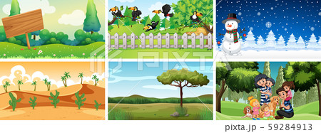 Set of different scenes of nature 59284913