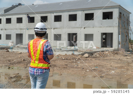 Portrait of Asian woman construction engineer 59285145