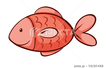 Red fish on white background 59285488