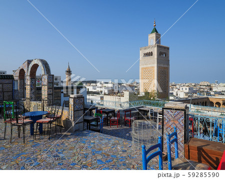 チュニジア カフェ・パノラマ・メディナ/ Cafe Panorama Medina, Tunis 59285590