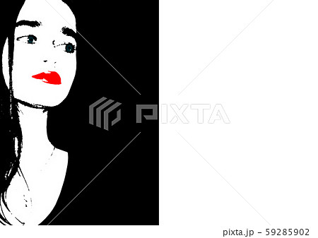 Contemporary art fashion beautiful woman portrait. 59285902