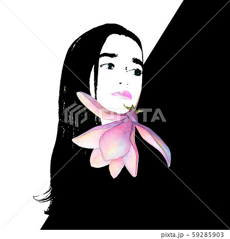 Contemporary art fashion beautiful woman portrait. 59285903