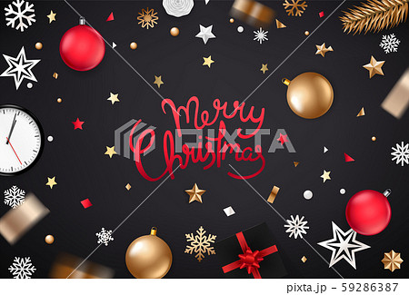 Merry Christmas greeting vector card 59286387
