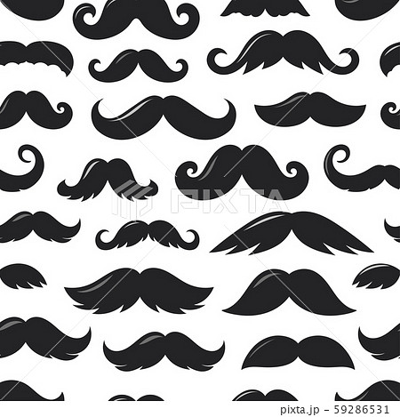 Black sillhouettes of moustache vvector seamless Black sillhouettes of moustache vvector seamless 59286531