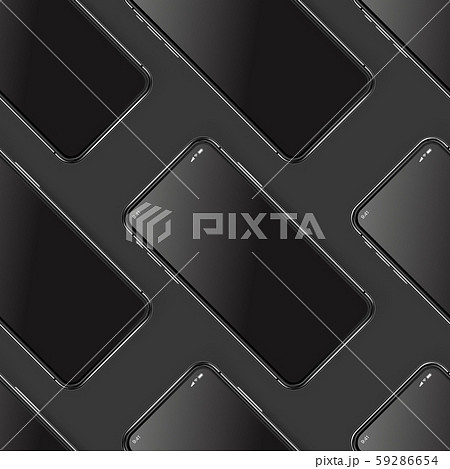 Modern smartphones layered mockup. Diagonal Modern smartphones layered mockup. Diagonal 59286654