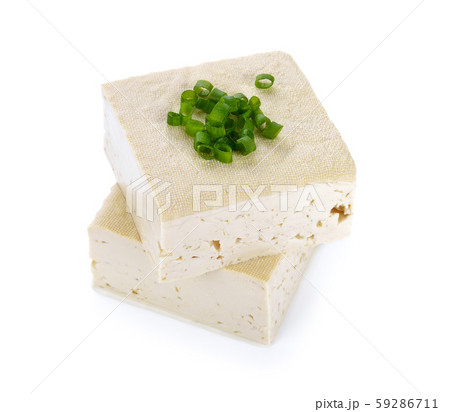 tofu cheese on white background 59286711