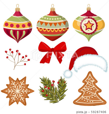 beautiful Christmas decoration collection isolated beautiful Christmas decoration collection isolated 59287406