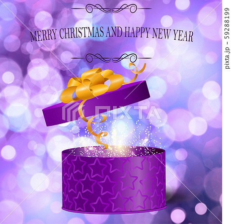 Christmas vector background with open gift box 59288199